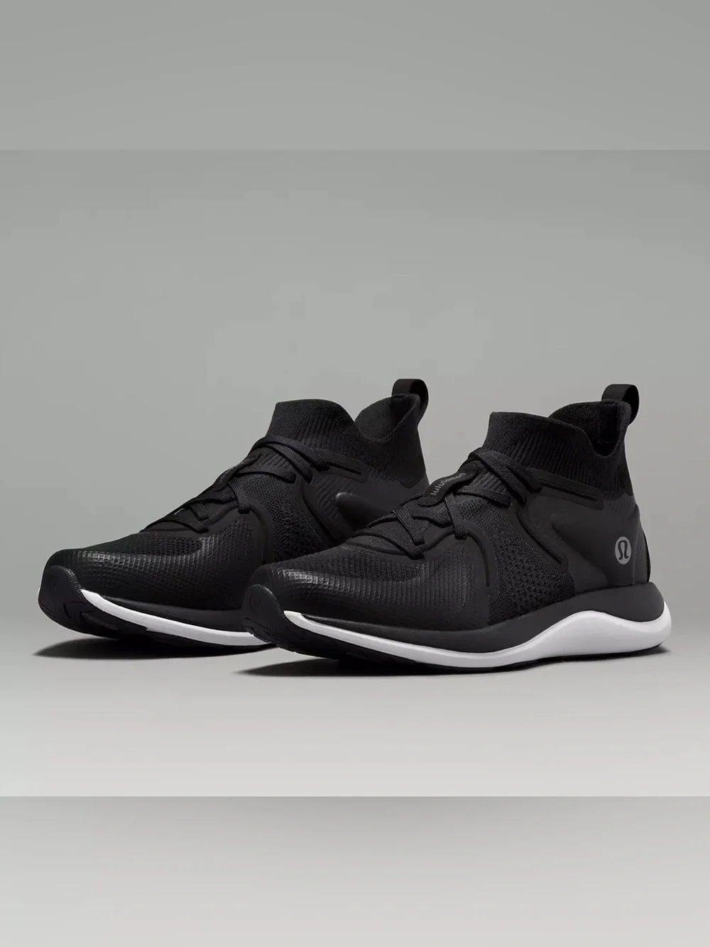 lululemon athletica Women's Black Knit Slip-On Running Shoes